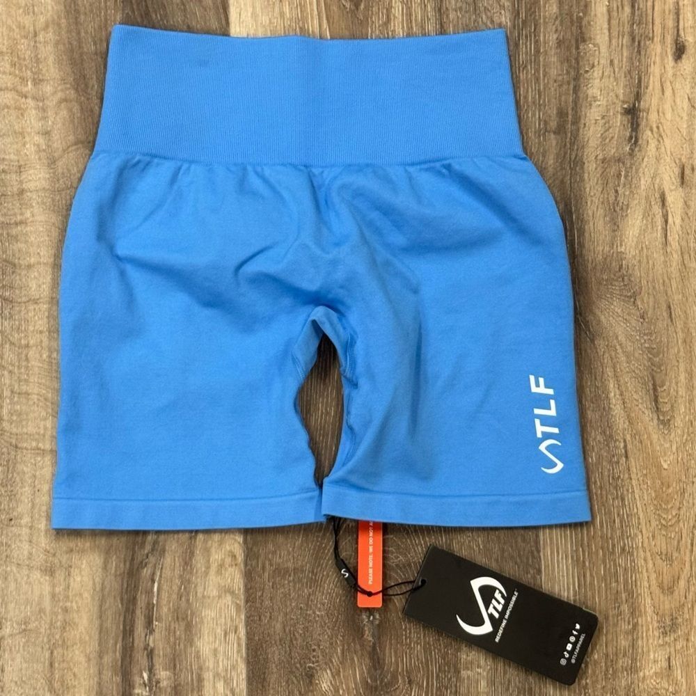 NEW TLF Apparel Blue Scrunch Athletic Shorts Women’s Small